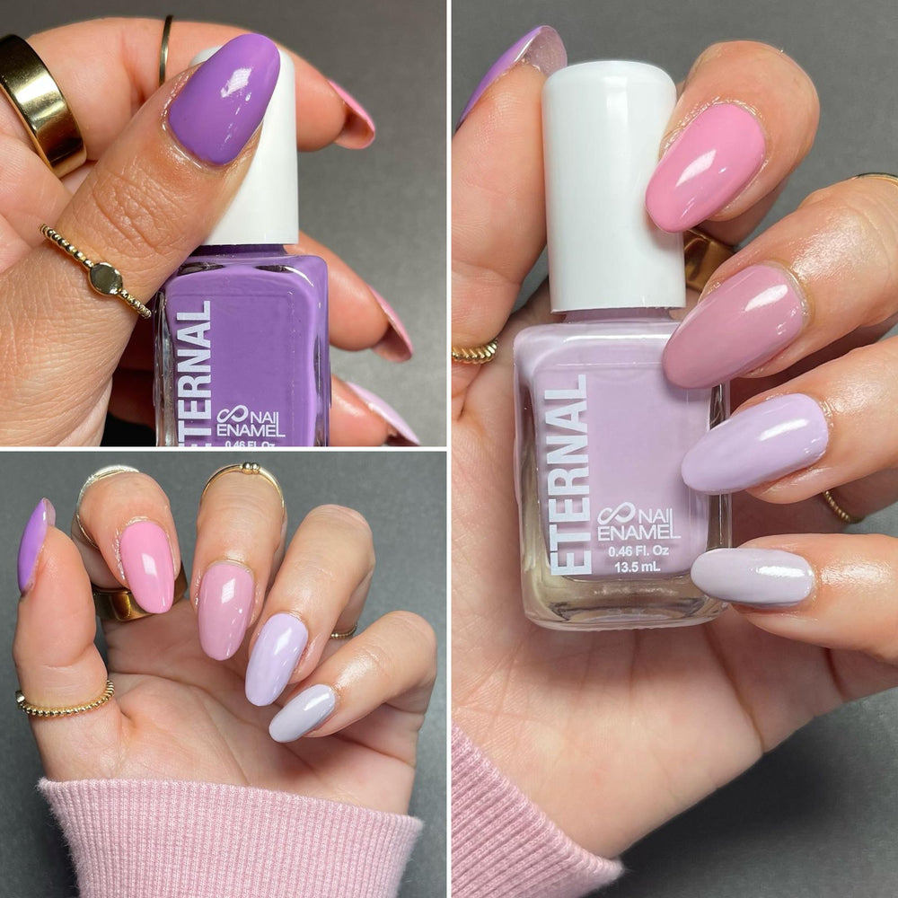 purple and pink nails