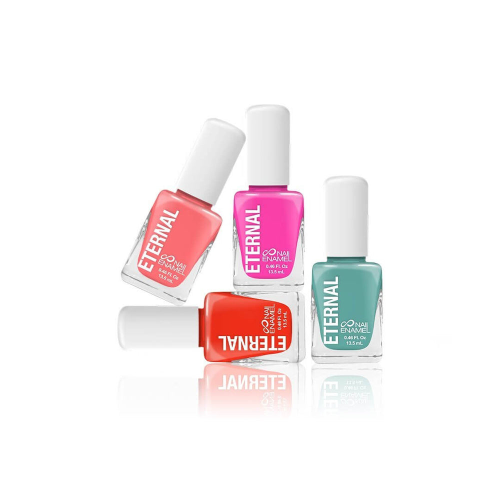 
            
                Load image into Gallery viewer, Nail Polish Bottle Green Aruba Red Bailamos Salsa Peach Carnaval Pink Flame Color Eternal Cosmetics 13.5 ml/0.46 fl.oz
            
        